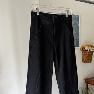 Banana Republic Wide-Leg Black Jeans